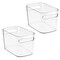 mDesign Plastic Kids Toy Box Storage Organizer Tote Bin, 10" Long, 2 Pack